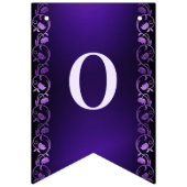 パープル結婚フローラ旗 バンティングフラッグ (第2の旗)