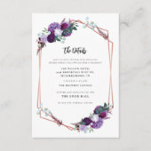 パープル結婚フローラ詳細 エンクロージャーカード (正面)