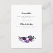 パープル結婚フローラ詳細 エンクロージャーカード (裏面)