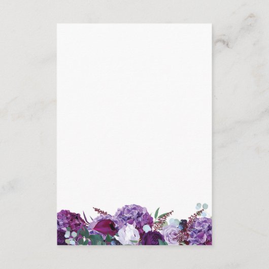 パープル結婚フローラ詳細 エンクロージャーカード (裏面)