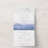 パープル結婚山脈 オールインワン招待状 (内側)