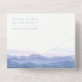 パープル結婚山脈 オールインワン招待状 (裏面)