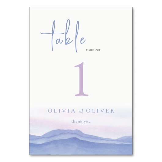 パープル結婚山脈 テーブルナンバー (正面)