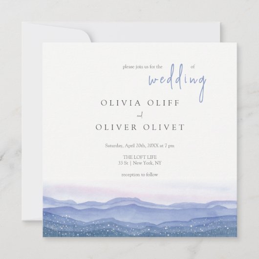 パープル結婚山脈 招待状 (正面)