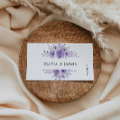 パープル結婚座席表テンプレート エンクロージャーカード