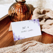 パープル結婚座席表テンプレート エンクロージャーカード