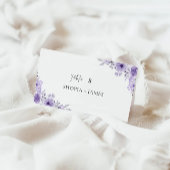 パープル結婚座席表テンプレート エンクロージャーカード