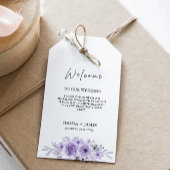 パープル結婚式の引き出物ラベルテンプレート、 ギフトタグ