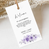 パープル結婚式の引き出物ラベルテンプレート、 ギフトタグ