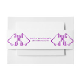 パープル結婚式招待状ベリーバンドベルリボン 招待状ベリーバンド