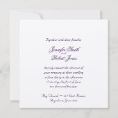 パープル結婚式招待状 招待状 (裏面)