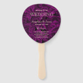 パープル結婚式 プログラム ハンドファン (正面)