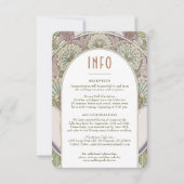 パープル結婚薄紫のInsert INFOヴィンテージ新しい 招待状 (正面)