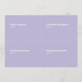 パープル結婚薄紫座席表DIY 招待状