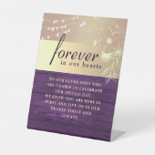 パープル結婚追悼台座看板 台座サイン (正面)