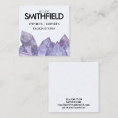 パープル結晶プロフェッショナル スクエア名刺 (正面/裏面)