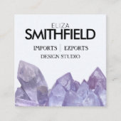 パープル結晶プロフェッショナル スクエア名刺 (正面)
