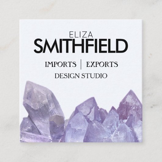 パープル結晶プロフェッショナル スクエア名刺 (正面)