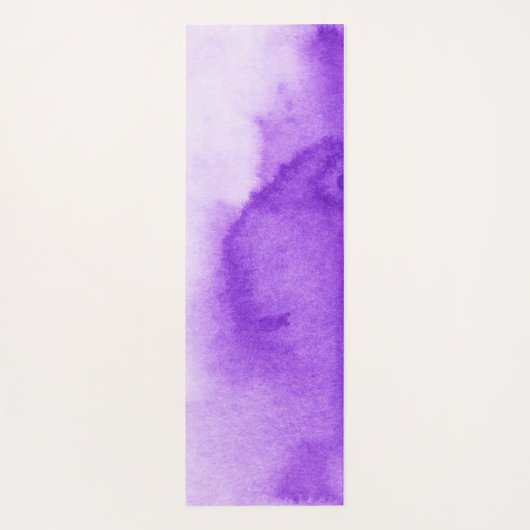 パープル絞り染めと金ゴールドマンダラス名前をカスタムする ヨガマット (裏面)