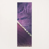 パープル絞り染めモノグラムコインスカーフ ヨガマット (裏面)