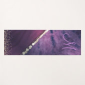 パープル絞り染めモノグラムコインスカーフ ヨガマット (正面(横))