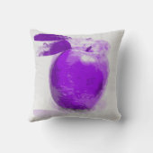パープル絵を描アップルの#1 - Pillow クッション (裏面)