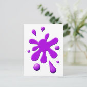 パープル絵を描スロッジ ポストカード (スタンド正面)