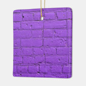 パープル絵を描レンガ壁 セラミックオーナメント (左)