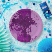 パープル絵を描(ばちゃばちゃ)跳ねる – ウェディングパーティー用品 – ペーパープレート (パーティー)