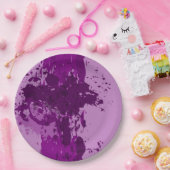 パープル絵を描(ばちゃばちゃ)跳ねる – ウェディングパーティー用品 – ペーパープレート (パーティー)