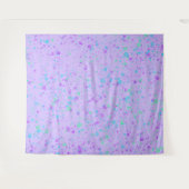 パープル絵を描（ばちゃばちゃ）跳ねる タペストリー (正面(横))