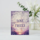 パープル絵画のカスタム文字ポストカード ポストカード (スタンド正面)