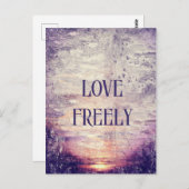 パープル絵画のカスタム文字ポストカード ポストカード (正面/裏面)