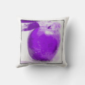 パープル絵画アップルの#2 - Pillow クッション (裏面)