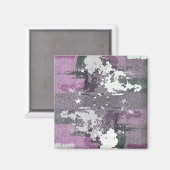 パープル絵画ズのモダンイラストレーション磁石 マグネット (正面/裏面)