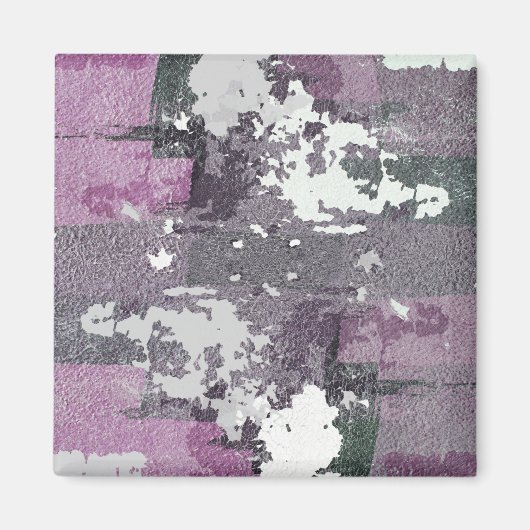 パープル絵画ズのモダンイラストレーション磁石 マグネット (正面)