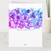 パープル縁どフローラ – ハンガリー語名の日 カード (裏面)