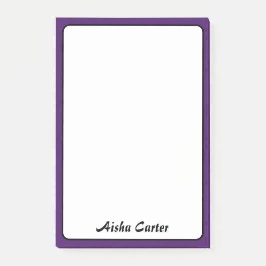 パープル縁どミニマリストプロフェッショナル名 ポストイット (正面)