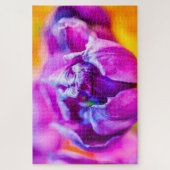 パープル美しいチューリップフラワー ジグソーパズル (縦)