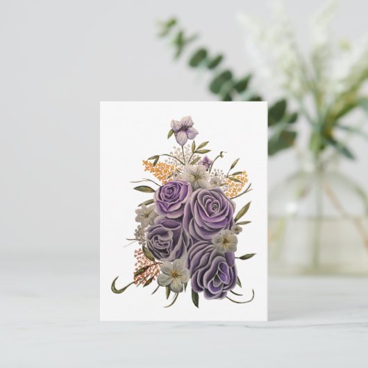 パープル美しい ポストカード (スタンド正面)