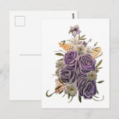 パープル美しい ポストカード (正面/裏面)