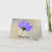 パープル考えフラワーズオブユー気にカード カード (正面)