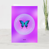 パープル考え薄紫ズオブユーボホモダントレンディー サンキューカード (裏面)