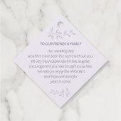 パープル自然&ボタニカルダイヤモンドメッセージカード フェイバータグ (裏面)