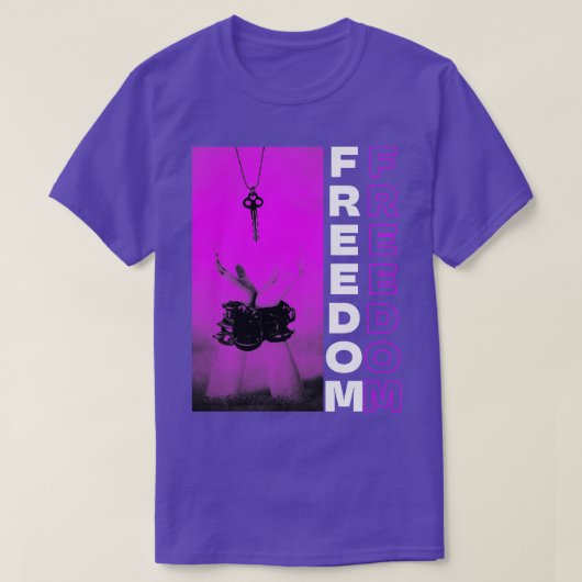 パープル自由 Tシャツ (デザイン正面)