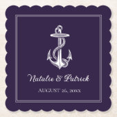 パープル航海のいかり結婚ズ ペーパーコースター (正面)
