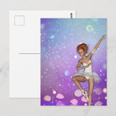 パープル色彩の鮮やか《写真》ぼけ味バブルBallerina ポストカード (正面/裏面)