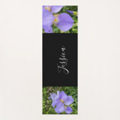 パープル花の写真デザイン ヨガマット (正面)