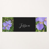 パープル花の写真デザイン ヨガマット (正面(横))