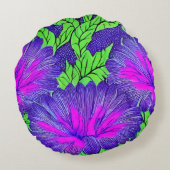 パープル花びらラウンドピロー ラウンドクッション (裏面)